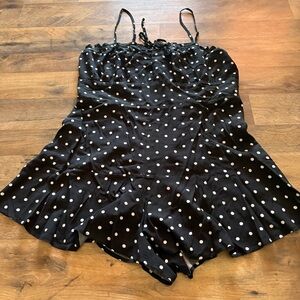 Fashion Nova Black Romper with White Dots